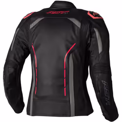 RST S1 Ladies Motorcycle Leather Jacket, black-pink, Size M for Women