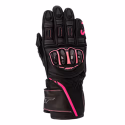 RST S-1 CE Ladies Leather Gloves Black / Neon Pink - 9