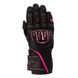 RST S-1 CE Ladies Leather Gloves Black / Neon Pink - 9