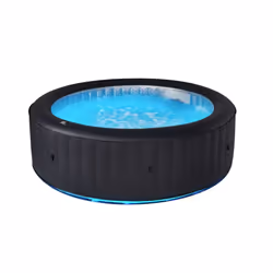 Mspa LED Glow Round 6 Person Aurora Inflatable Hot Tub Portable Pool