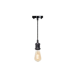 4lite Vintage Design Single Lighting Pendant with ST64 Bulb - Silver