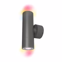 4lite WiZ Connected LED Up & Down Light IP54 GU10, Outdoor wall lighting, Graphite, Aluminium, Glass, IP54, Garden, I