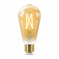 4lite WiZ Connected ST64 E27 Filament Bulb Amber, Smart bulb, Wi-Fi/Bluetooth, Amber, LED, Glass, E27