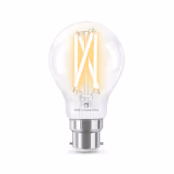 4lite WiZ Connected A60 E27 Filament Bulb Clear, Smart bulb, Wi-Fi/Bluetooth, Transparent, LED, Glass, B22