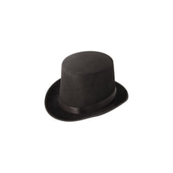 Black Tall Top Hat Hard Topper Adult Magician Victorian Ringmaster