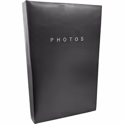 Black Flip Photo Album 16cm x 27cm Holds 80 x 6" x 4" Family Photographs