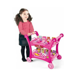 28 Piece Cake Sweet Dinner Trolley Kids Pretend Role Play Toy Set 6397