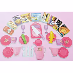 28 Piece Cake Sweet Dinner Trolley Kids Pretend Role Play Toy Set 6397