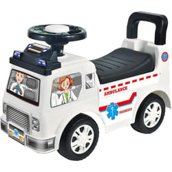 Ride On Ambulance for Toddlers Push Powered with Sound Effects