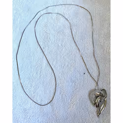 D Silver Necklace/Chain with Stones and Keys - Designer Style Jewelry
