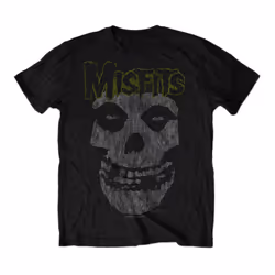 Men's The Misfits Classic Distressed Logo Black T-Shirt - X Large