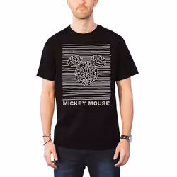 Mickey Mouse T Shirt Unknown Pleasures new Official Disney Mens Black - XL, Black
