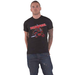 Deadpool T Shirt Cover new Official Marvel Mens Black - S, Black