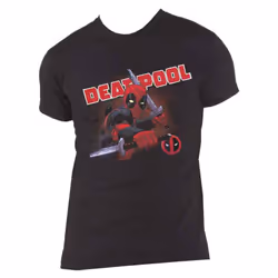Deadpool T Shirt Cover new Official Marvel Mens Black - M, Black
