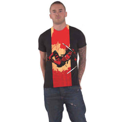Deadpool T Shirt Deadpool Samurai Logo new Official Marvel Mens Black - XL, Black