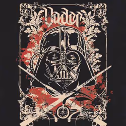 Star Wars Vader Decor T Shirt - XXL, Black