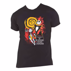 The Nightmare Before Christmas T Shirt Ghosts Official Disney Mens Black - L, Black