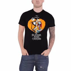 The Nightmare Before Christmas T Shirt Heart Logo Official Disney Mens Black - M, Black