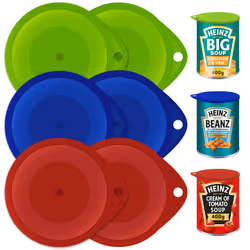 6pk Can Lids for Tins | Tin Covers Lids | Food Tin Lids for Cans | Plastic Lids for Tin Cans | Can Tops Covers | Silicone Tin ...
