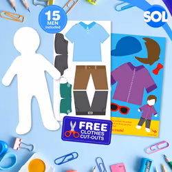 40 Paper People Cut Outs for Kids Arts and Crafts (Boys and Girls)