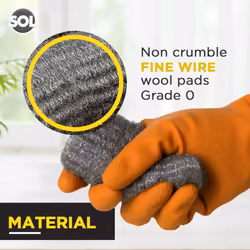 24pk Stainless Steel Wire Wool Pads Quality Grade Smoothing Sanding - 24pk