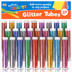 27 x Glitter Tubes in Assorted Vibrant Colours | Glitter Shakers