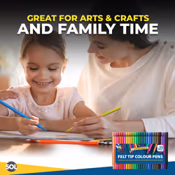 50 x Felt Tip Pens | Pen Assorted Colours Art Colouring Pens