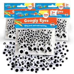 600pk Self Adhesive Googly Eyes | 3 x 200pk Large and Small Sticky Eyes