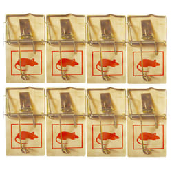 8pk Wooden Mouse Traps | Durable Reusable Snap Traps