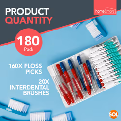 180 Piece Dental Care Kit |160 x Soft Dental Picks with Silicone