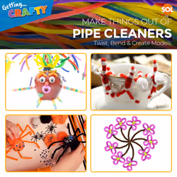 120pk Pipe Cleaners | 2 x 70pk Assorted Colours 30cm x 4mm