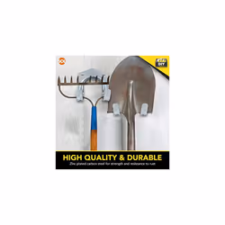 15pk Tool Hooks for Shed | Heavy Duty Shed Hooks Light Hooks | Garden Shed Tool Holders| Metal, Aluminum Outdoor Wall Hooks | Double Hooks for Garage