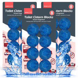24pk Toilet Cistern Blocks Ocean Scent 50g, Toilet Fresheners, Toilet Blocks Cistern, Toilet Bowl Cleaner, Toilet Blocks for ...