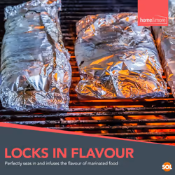 4pk Tin Foil 32m in Total - 8m x 29cm Large Size - Non-Stick Tin Foil for Wrapping, Grilling, BBQ & Baking â Heavy-Duty Silver Cooking Foil with