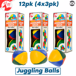 Circus Juggling Balls 12pk | Soft, Colourful Juggling Balls