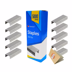 5000pk 26/6 Staples | Standard Fit 26/6mm Staples for Desktop Staplers