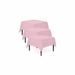 3pk Pink Table Cloths Party | 121 x 121cm | Plastic Table Cover Party | Pink Table Cloth Party Table Cover | Pink Party Table ...
