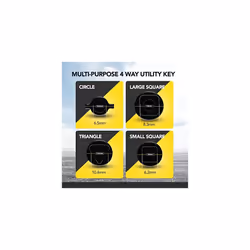 4-in-1 Heavy Duty Utility Key | Gas Meter Box Key, Radiator Key, Electric Box Key & Meter Cupboard Key | Gas Meter Key Triangle UK | Gas Box Key | Gas