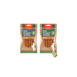 10pk Twist Rawhide Sticks Chicken Dog Treats | Chicken Wrapped Dog Chews Toy | Low Fat, High In Protein Chicken Twists for Dogs | Chicken Rawhide Dog