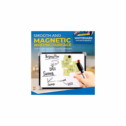 SOL Magnetic Whiteboard A4 with Pen | 29 x 24cm Small Whiteboard Dry Wipe Board | Portable Mini Whiteboard | Small White Board for Kids | A4