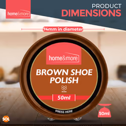 3pk Wax Shoe Polish Black or Brown x 50ml - BROWN