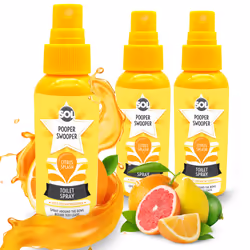 3 x 60ml Pooper Star Toilet Spray Air Freshener - CITRUS