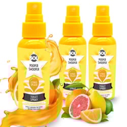3 x 60ml Pooper Star Toilet Spray Air Freshener - CITRUS