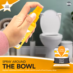 3 x 60ml Pooper Star Toilet Spray Air Freshener - CITRUS