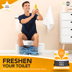 3 x 60ml Pooper Star Toilet Spray Air Freshener - CITRUS