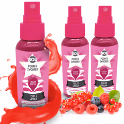 3 x 60ml Pooper Star Toilet Spray Air Freshener - FRUITY
