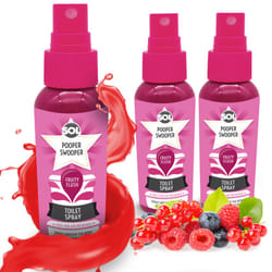 3 x 60ml Pooper Star Toilet Spray Air Freshener - FRUITY