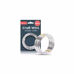 50m Silver Craft Wire for Crafting 0.7mm | 20 Gauge Metal Wire for Craft | Jewellery Wire, Modelling Wire for Clay Sculptures ...