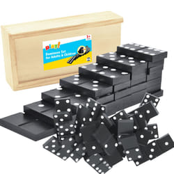 28 Dominoes Game Set Wooden Box Dominos Kids Childrens