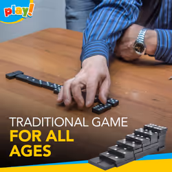 28 Dominoes Game Set Wooden Box Dominos Kids Childrens